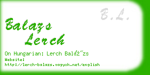 balazs lerch business card